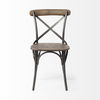 Etienne I Brown Solid Wood Seat Grey Iron Frame Dining Chair thumbnail 3