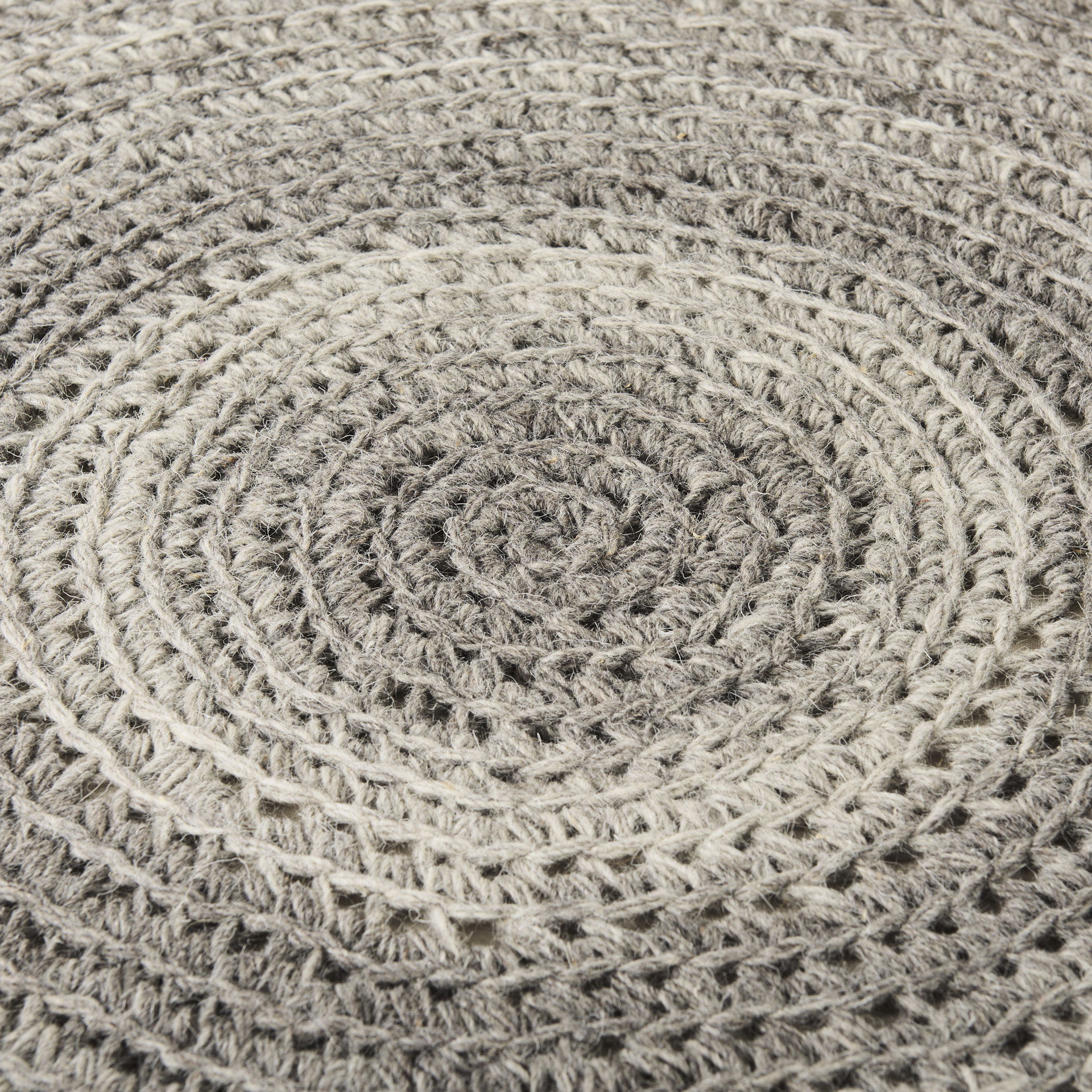 Bina  Dark Gray 4 Legged Wool Stool, Ottoman by Mercana, 30" length x 30" width x 15" height View 9