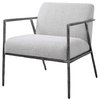 Brisbane Light Gray Accent Chair, by Uttermost, 27" width x 30" height x 30" depth thumbnail 4