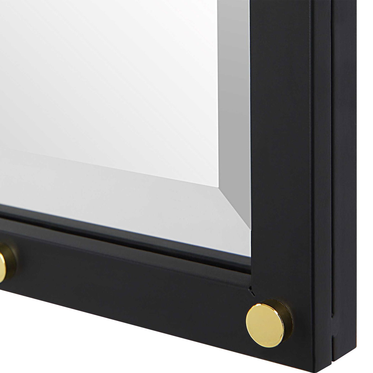 Benedo Industrial Vanity Mirror, by Uttermost, 2' width x 2'11.87" height x 1.12" depth View 6