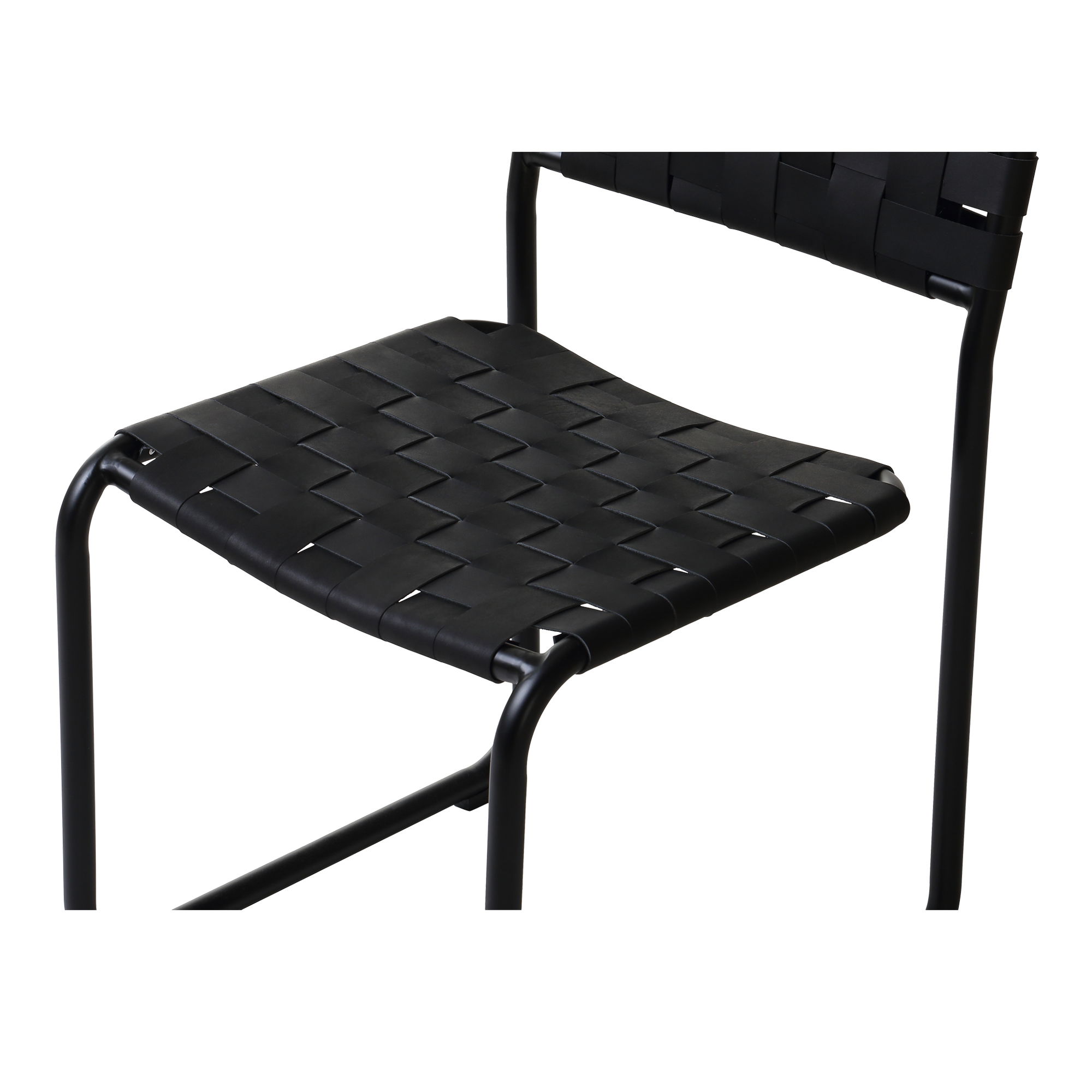 Moma Dining Chair Black Leather- Set Of Two large image 