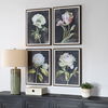 Florals On Black Framed Prints, Set/4 thumbnail 2