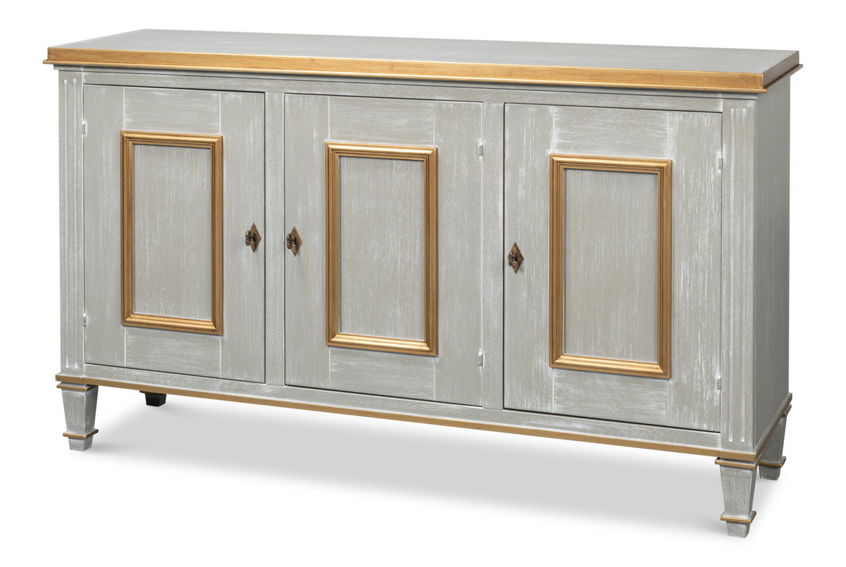 Louis Xvi Buffet Carmine Legno, by Sarreid, 1'6" length x 5' width x 2'10" height View 1