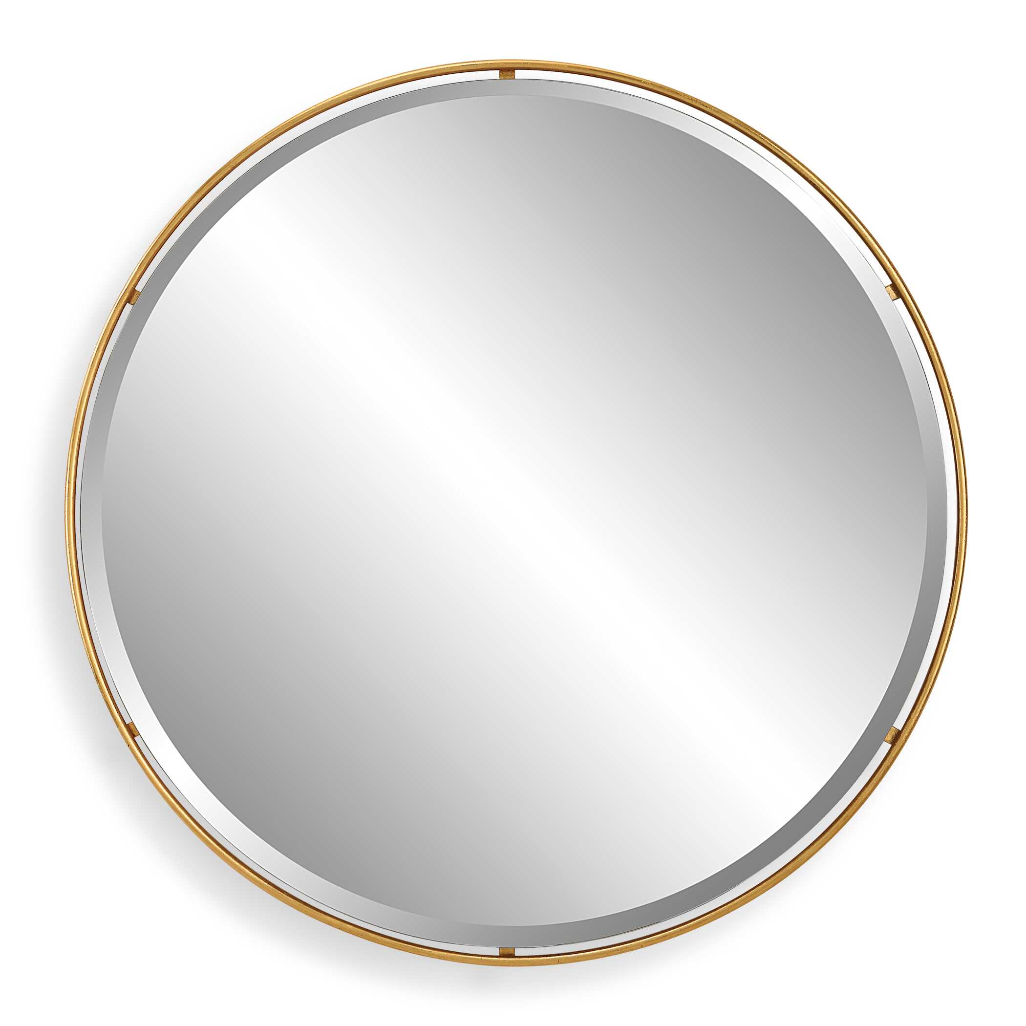 Canillo Gold Round Mirror, by Uttermost, 42" width x 42" height x 0.75" depth View 1
