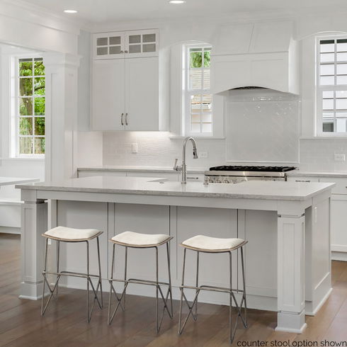 Katniss 30" Total Height Cream Fabric Seat Gold Metal Frame Bar Stool