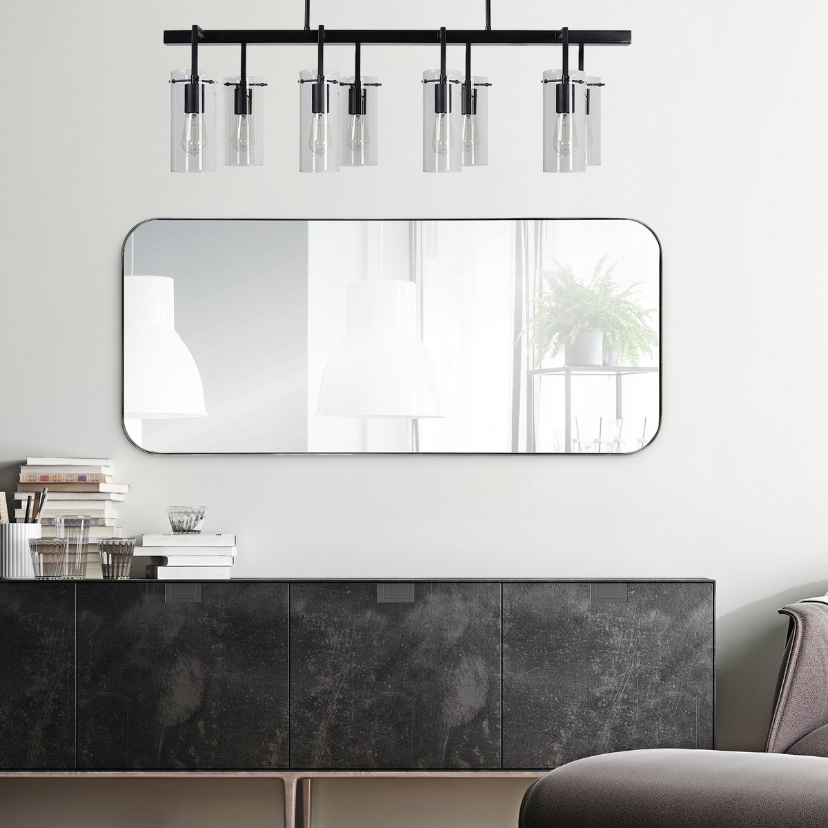 Delphinus Wall Mirror, by Renwil, 46" height x 1" depth View 6