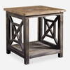 Spiro Reclaimed Wood End Table, Side & End Table by Uttermost, 19.75" width x 21.62" height x 19.75" depth thumbnail 1