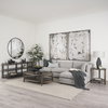 Romi Dark Brown Wood with Bottom Shelf Oval Coffee Table, by Mercana, 55.5" length x 35" width x 17" height thumbnail 2