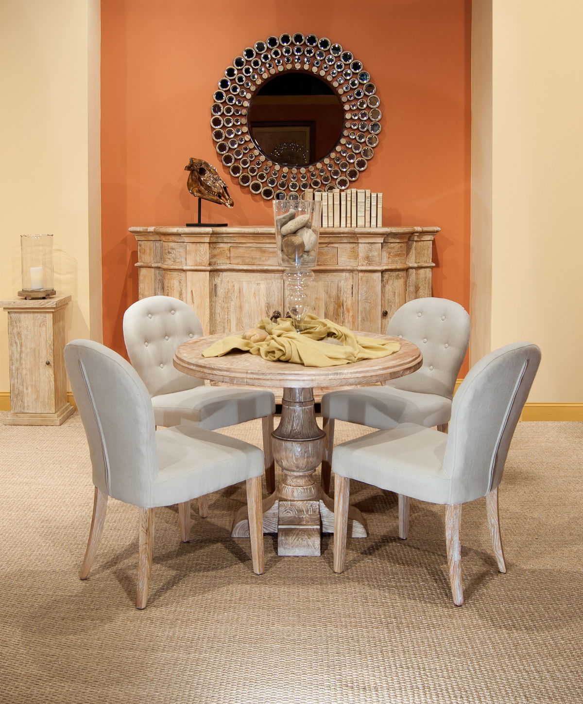 Dinner With Friends Dining Table  Sedona, by Sarreid, 3'4" length x 3'4" width x 2'7" height View 13