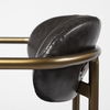 Parker Brown Faux Leather Seat Gold Metal Counter Stool, Counter & Bar Stool by Mercana, 19" length x 19.75" width x 36" height thumbnail 9