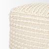 Sakaye Beige with Cream Stitched Patterned Pouf thumbnail 4