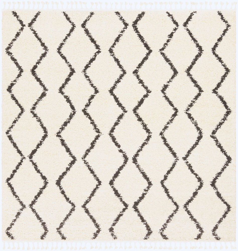 Berber Shag Machine Woven Rug, by Surya, 7'10.49" length x 7'10.49" width