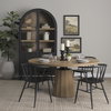 Swanson 60' Light Brown Wood Round Pedestal Dining Table, by Mercana, 60" length x 60" width x 30" height thumbnail 2