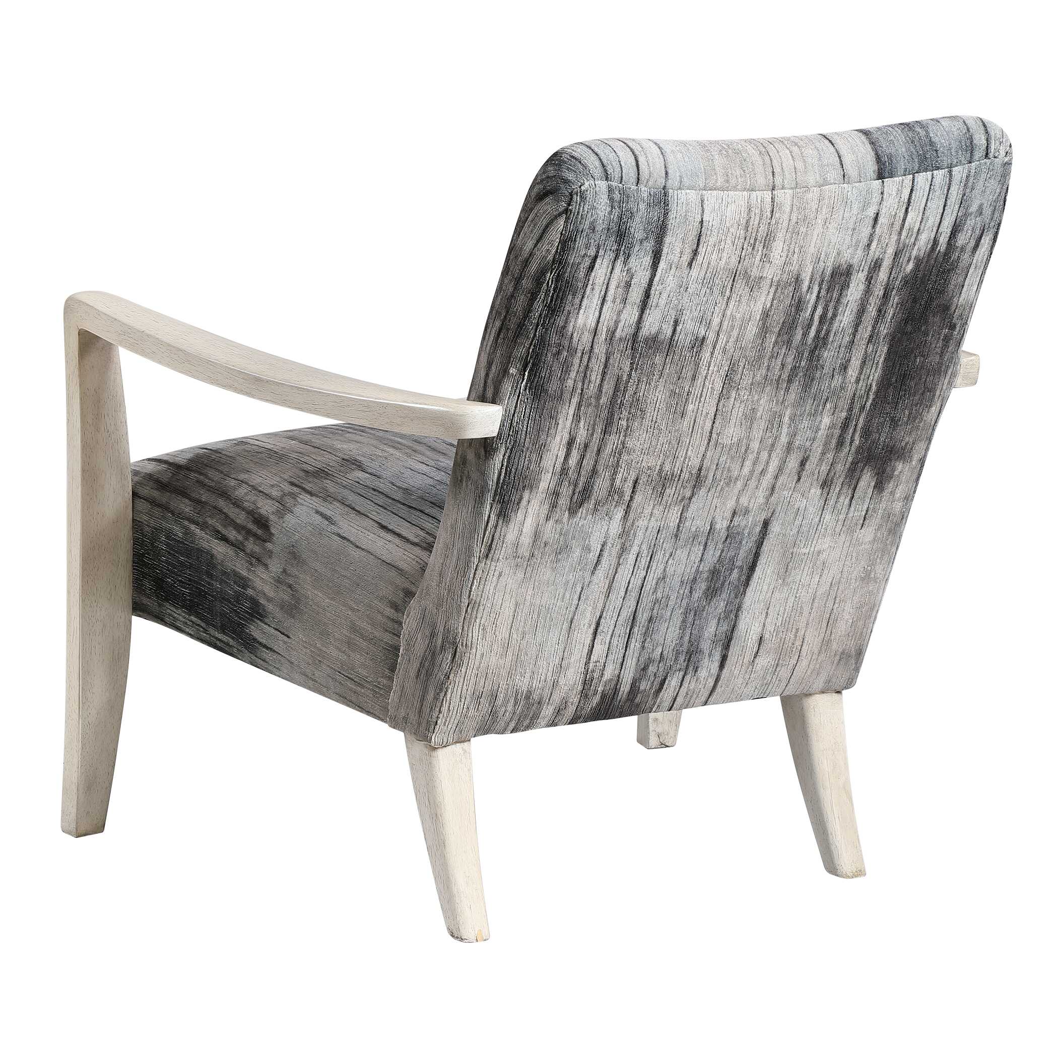 Watercolor Gray Chenille Accent Chair large image 