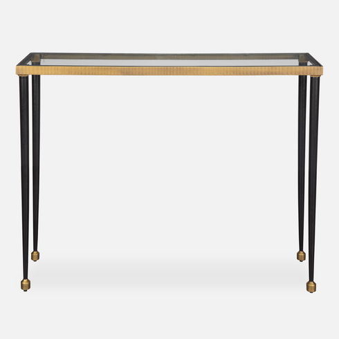 Stiletto Antique Gold Console Table