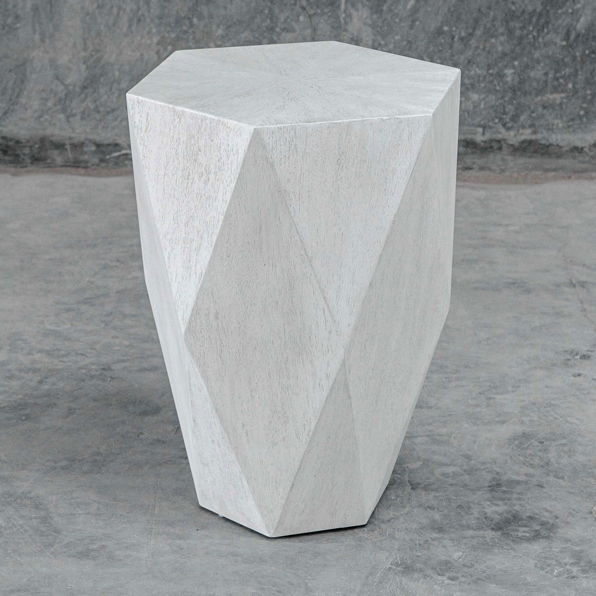 Volker White Side Table, Side & End Table by Uttermost, 18.5" width x 24" height x 17" depth View 4