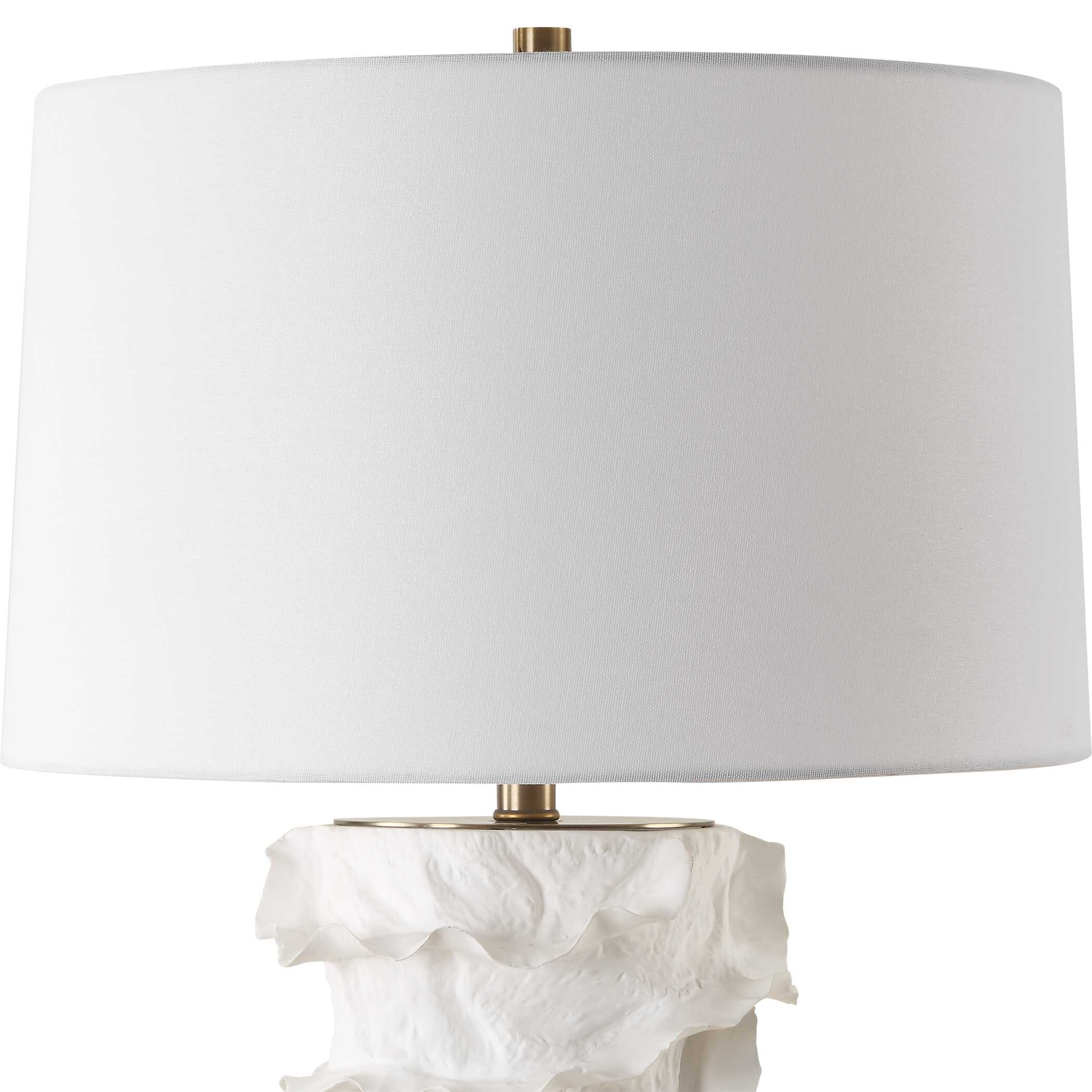 Wisp White Table Lamp, by Uttermost, 18" width x 32.5" height x 18" depth View 6