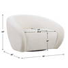 DeSoto Cream Swivel Chair, Accent Chair by Uttermost, 39" width x 28" height x 38" depth thumbnail 3