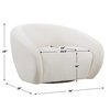 DeSoto Cream Swivel Chair, Accent Chair by Uttermost, 39" width x 28" height x 38" depth thumbnail 3