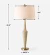 Juliet Travertine Table Lamp, by Uttermost, 17" width x 35.75" height x 17" depth thumbnail 3