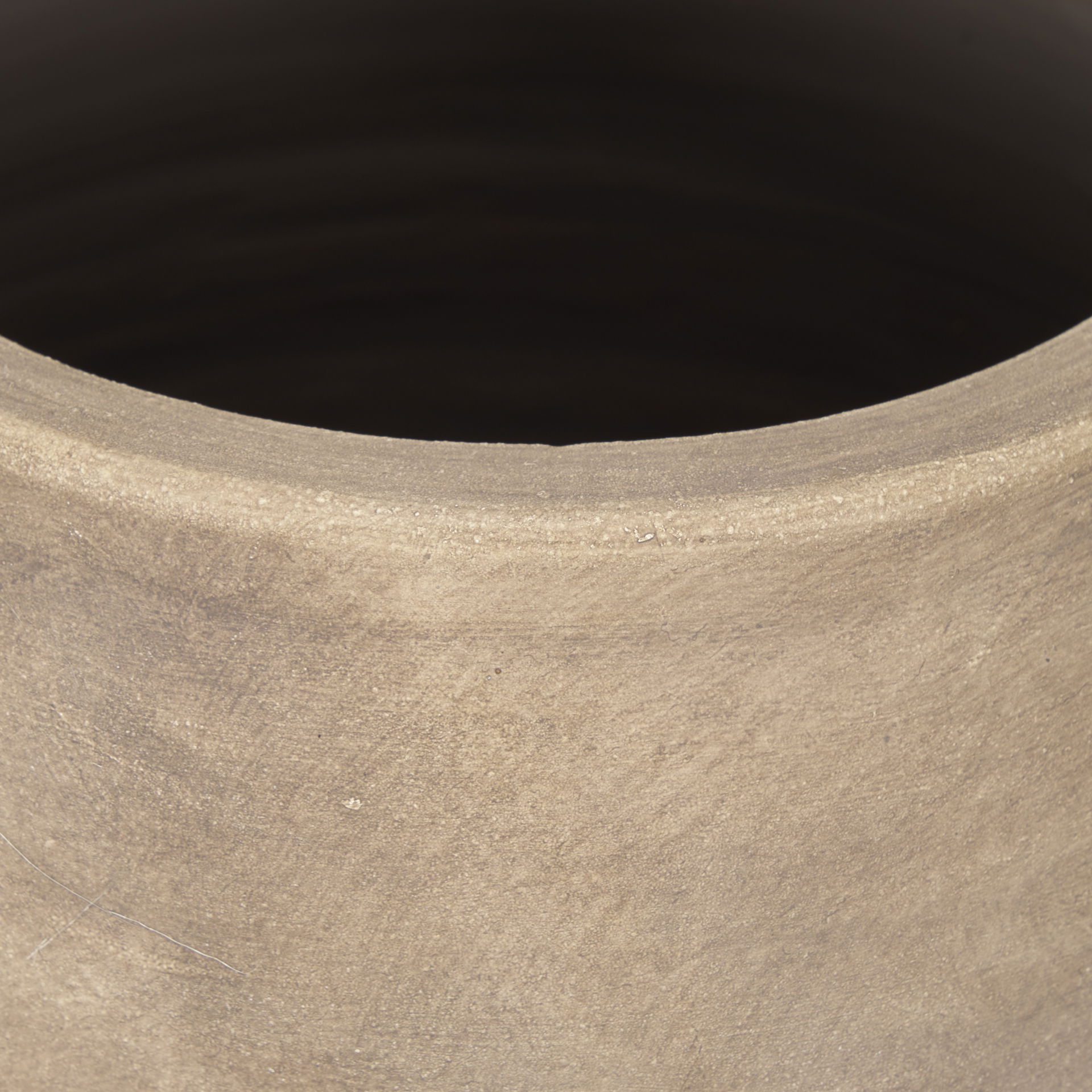 Tully Textured Matte Brown with Matte Black Ceramic Floor Vase large image 