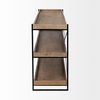Trey I 80L x 16W Brown Wood and Black Iron Console Table thumbnail 6