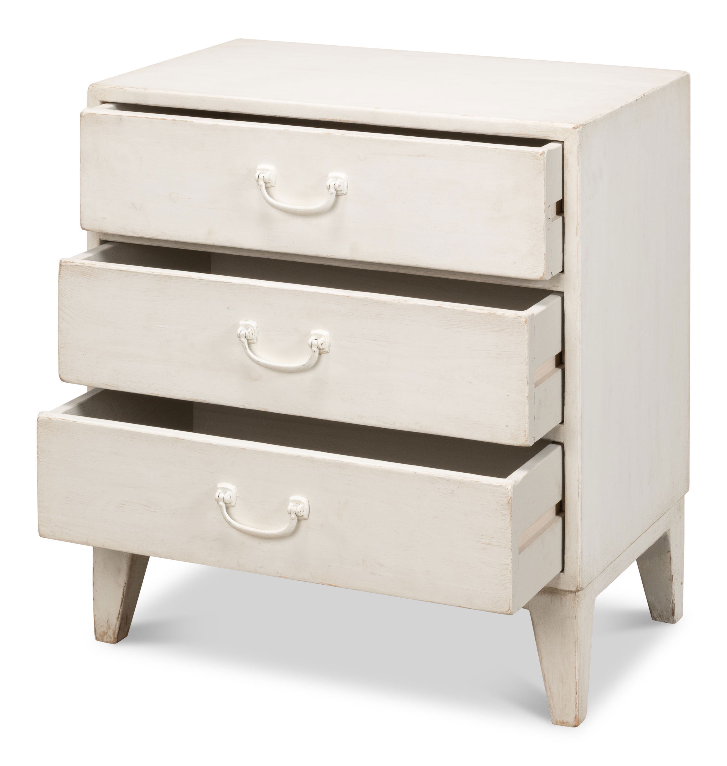 Willow 3 Drawer Commode  Antique White large image 
