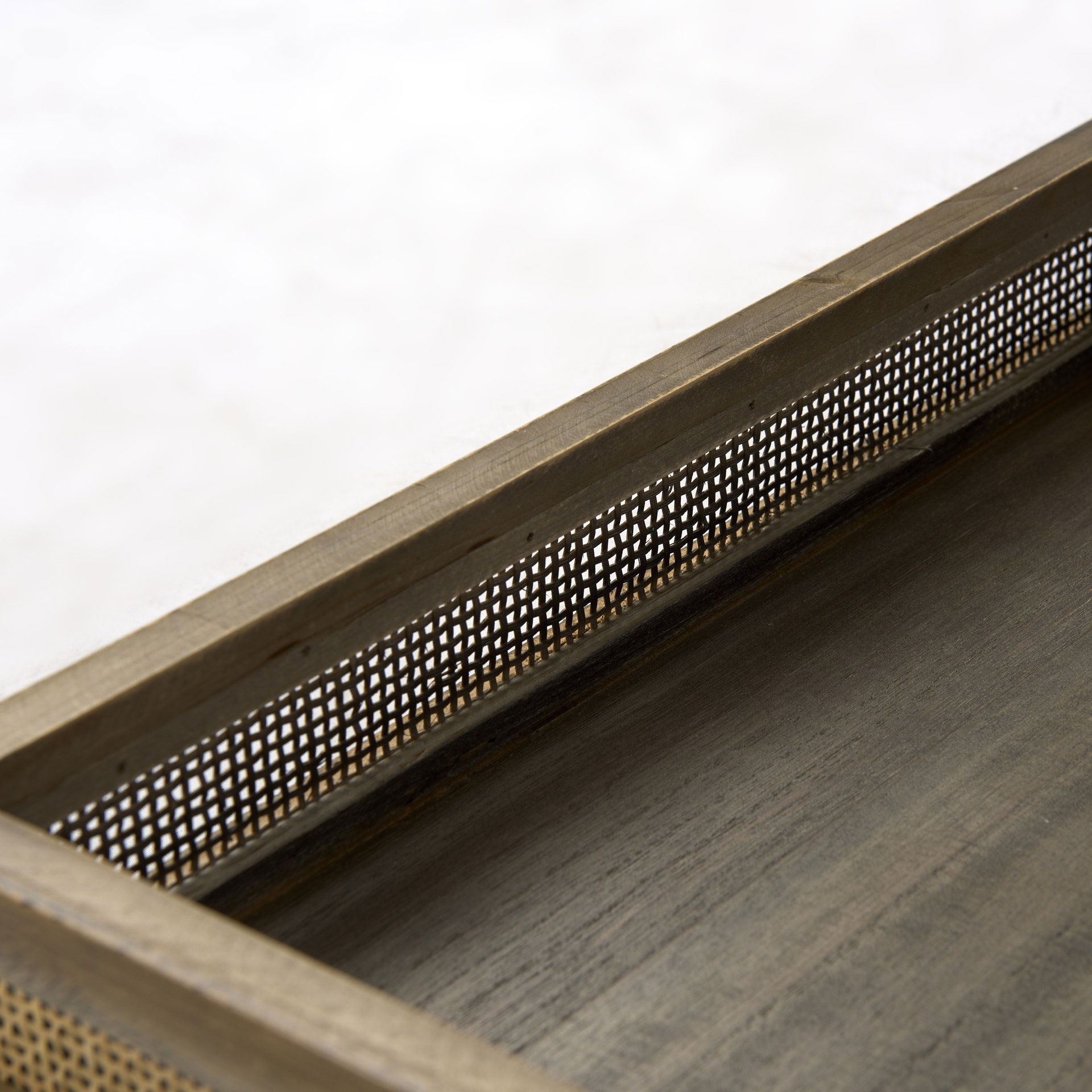 Sonny 23.6L x 23.6W x 2.0H Set of Two Brown Wood and Wicker Square Trays, Decorative Tray by Mercana, 23.62" length x 23.62" width x 2.9" height View 8