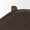 Romi Dark Brown Wood with 3 Shelves Oval Console Table thumbnail 6