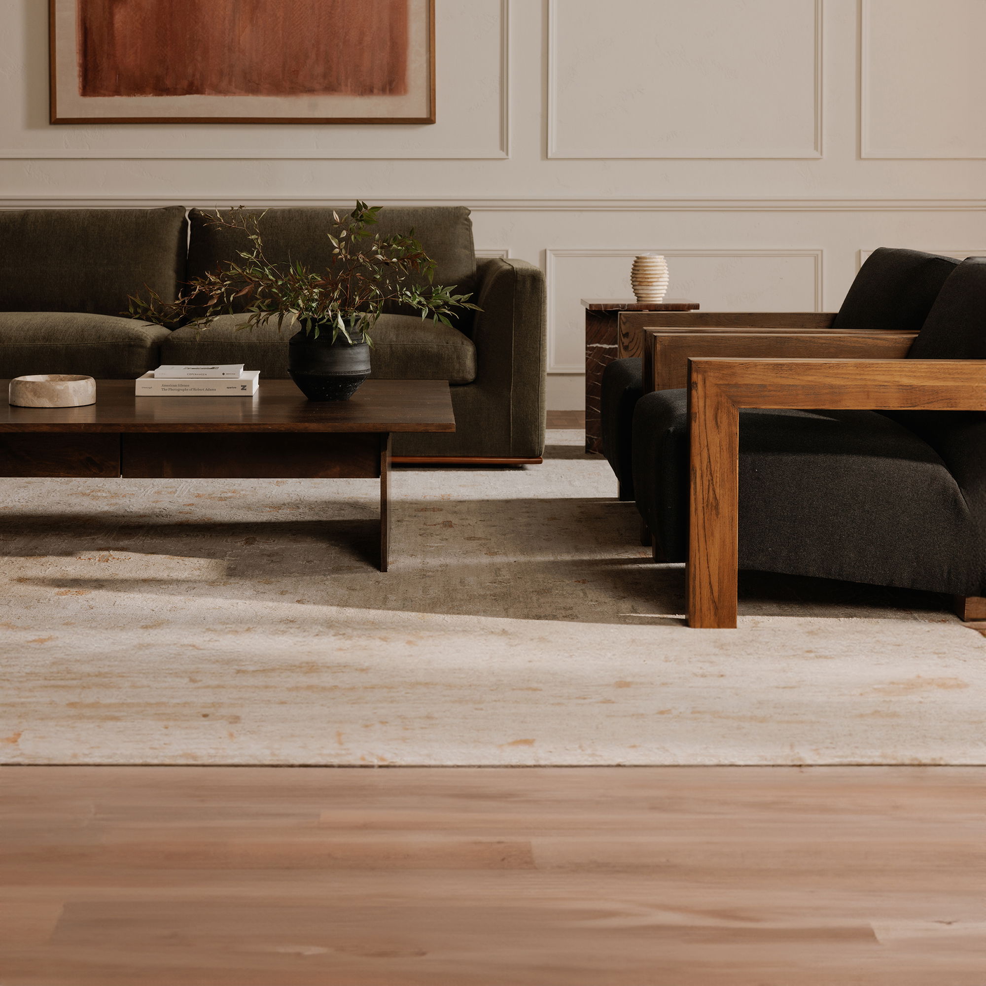 Rue Modular Sofa Dark Green, Sofas & Sectional by Moe's Home, 136.2" width x 23.6" height x 41" depth View 8