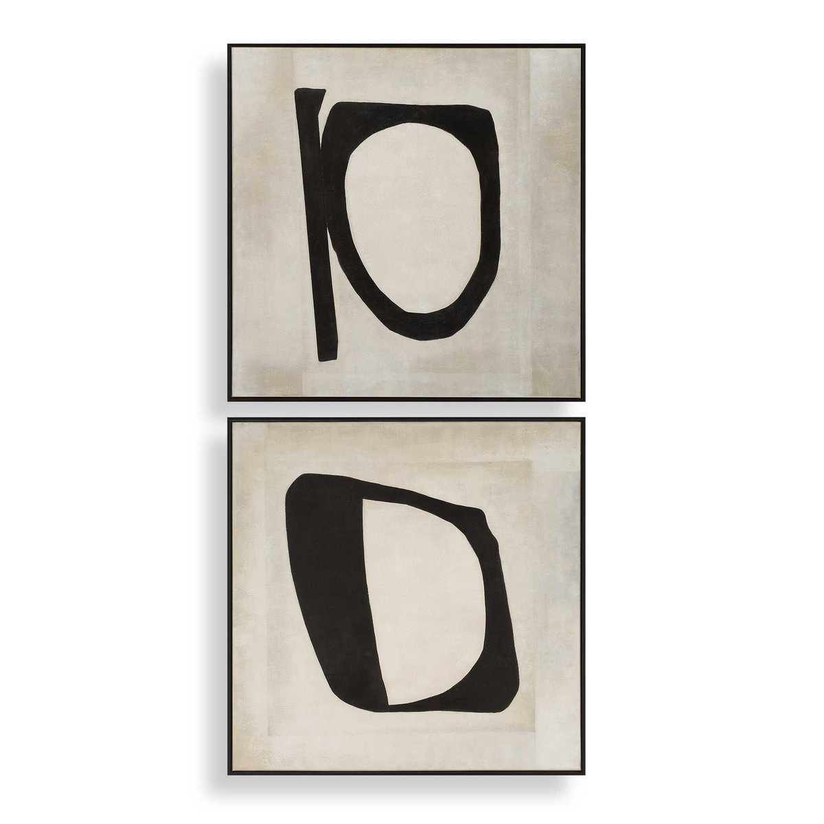Characters Abstract Art Set/2, by Uttermost, 41" width x 41" height x 2" depth View 1