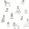 Dog's Life Silver & Gold Peel & Stick Wallpaper thumbnail 1
