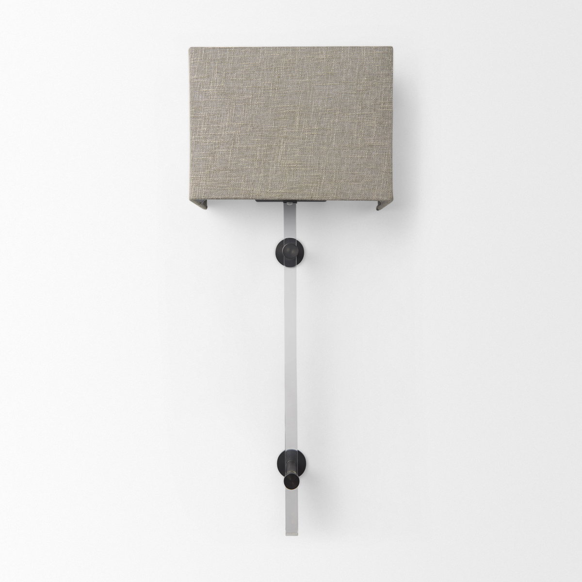 Kinsley Beige Shade with Transparent Body Wall Sconce, by Mercana, 12" length x 12" width x 29.5" height View 4