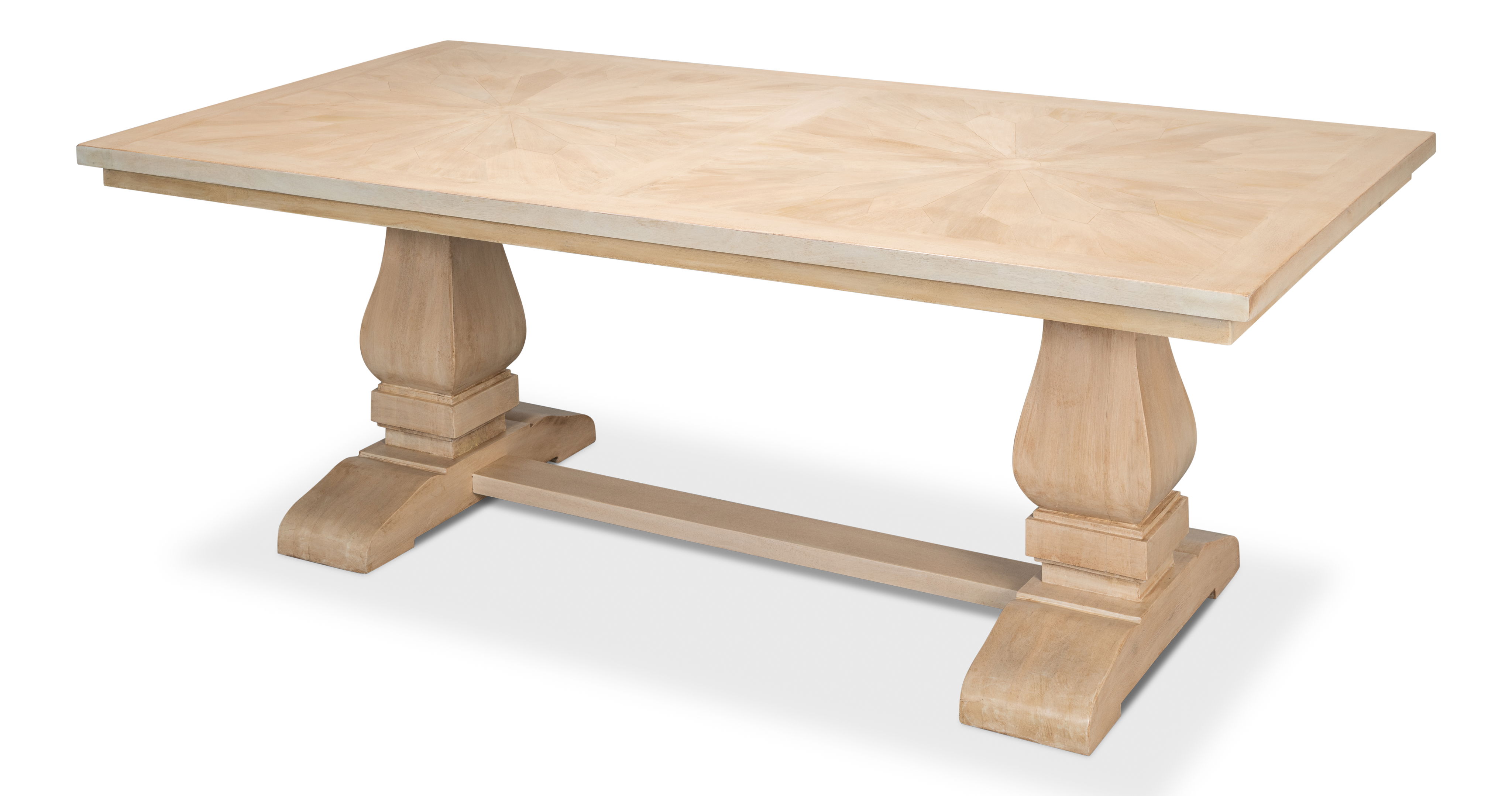 Gloria Dining Table, by Sarreid, 84" length x 42" width x 30" height View 9