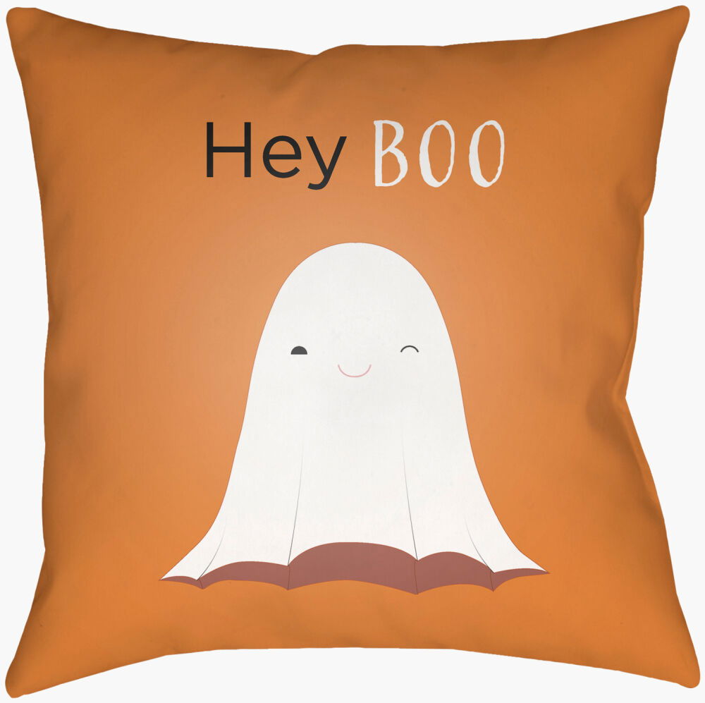 Hey Boo Accent Pillow, Decorative Pillow by Surya, 16" length x 16" width