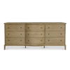 Sadie 9 Drawer Dresser Brown, by Moe's Home, 78.75" width x 33.88" height x 20" depth thumbnail 1