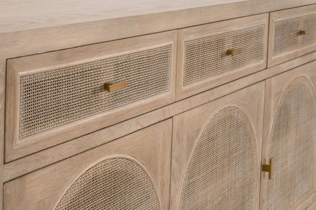 Cane Media Sideboard, Cabinets & Sideboard by Essentials for Living, 63" width x 31.5" height x 18" depth View 12