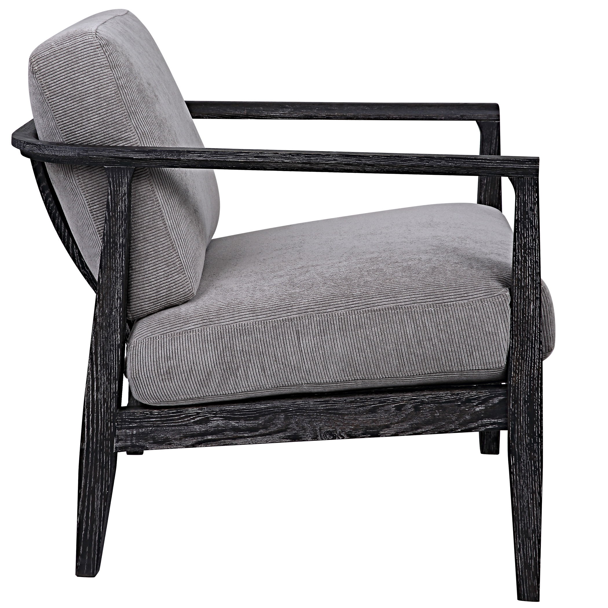 Brunei Modern Gray Accent Chair large image 