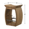 Connor Modern Wood Counter Stool, Counter & Bar Stool by Uttermost, 18" width x 25" height x 14" depth thumbnail 3