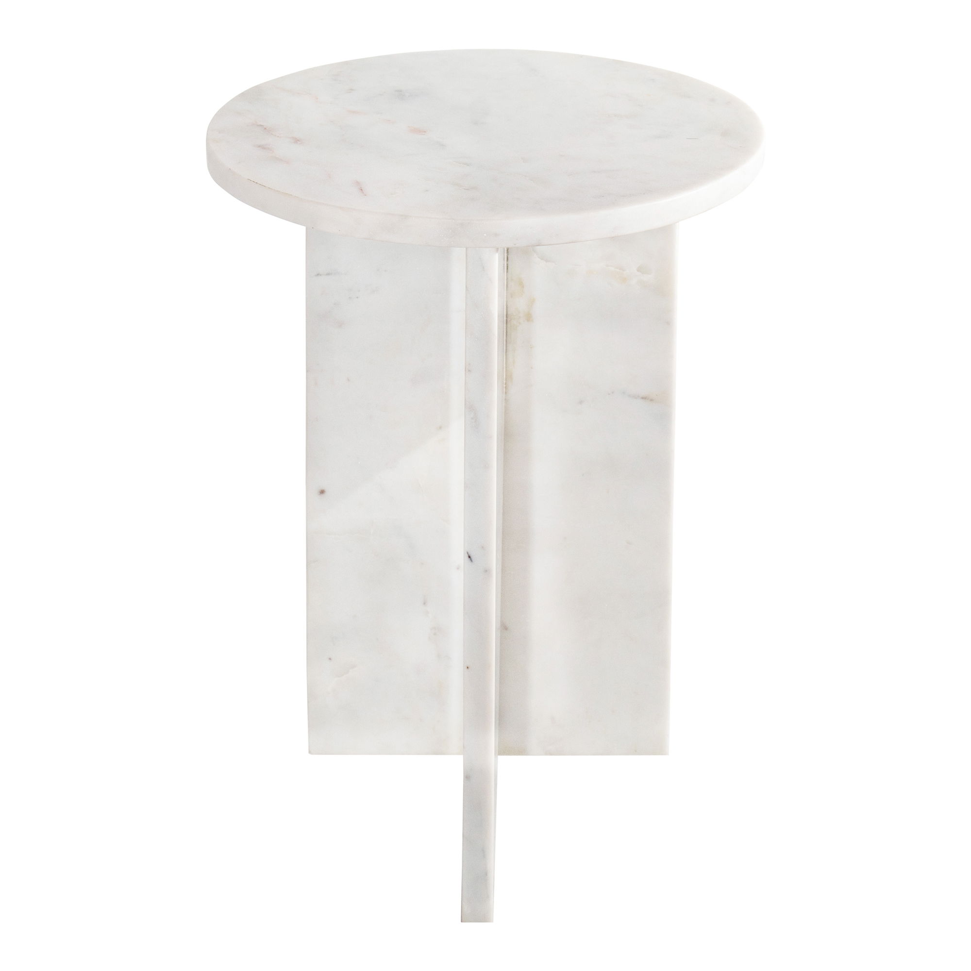 Grace Accent Table White Marble, Side & End Table by Moe's Home, 14" width x 20" height x 14" depth View 1