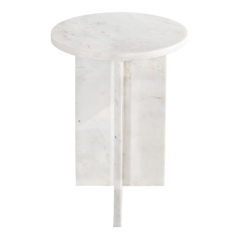 Grace Accent Table White Marble