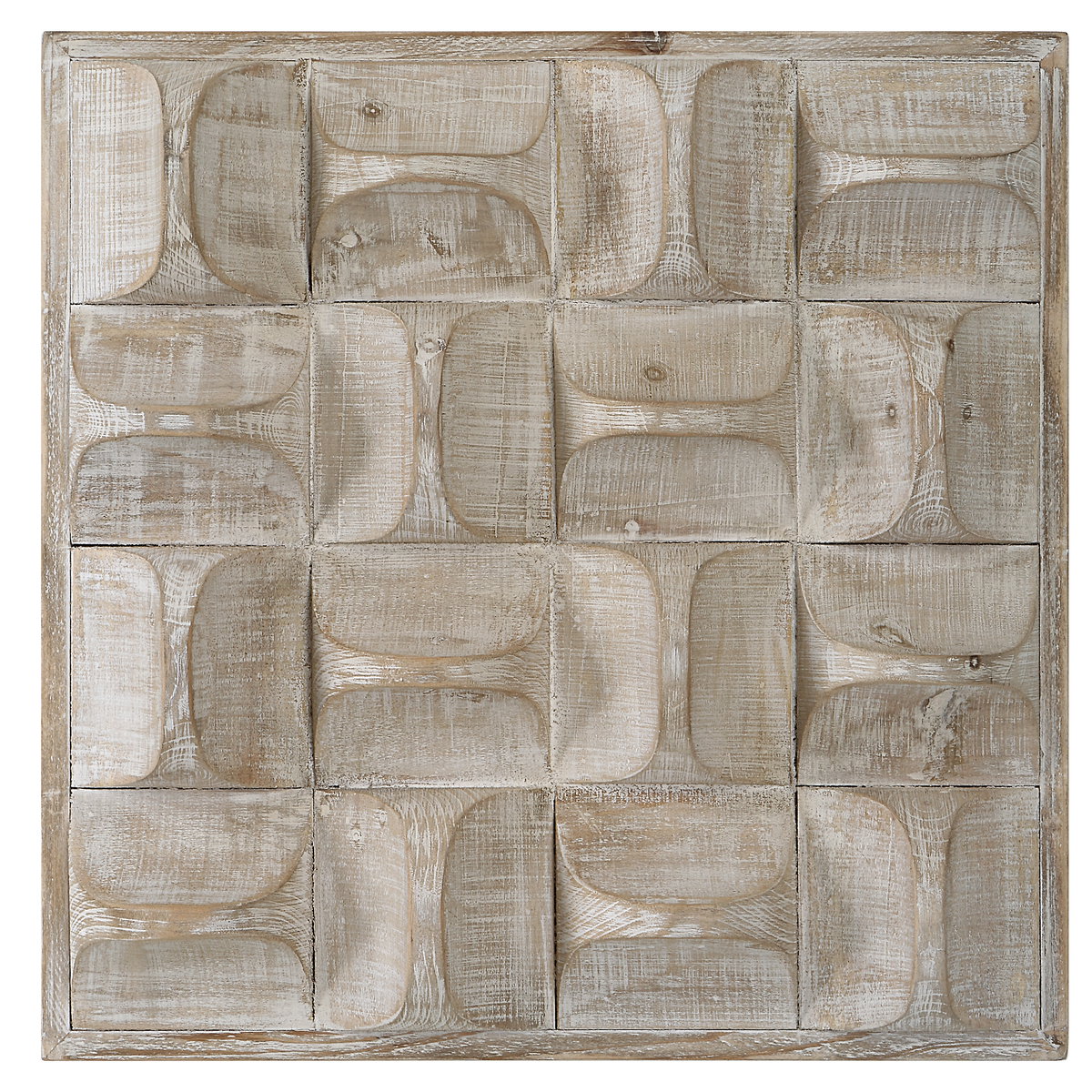 Pickford Wood Wall Decor Natural, Sculptural Wall Art by Uttermost, 20.12" width x 20.12" height x 4.5" depth View 1