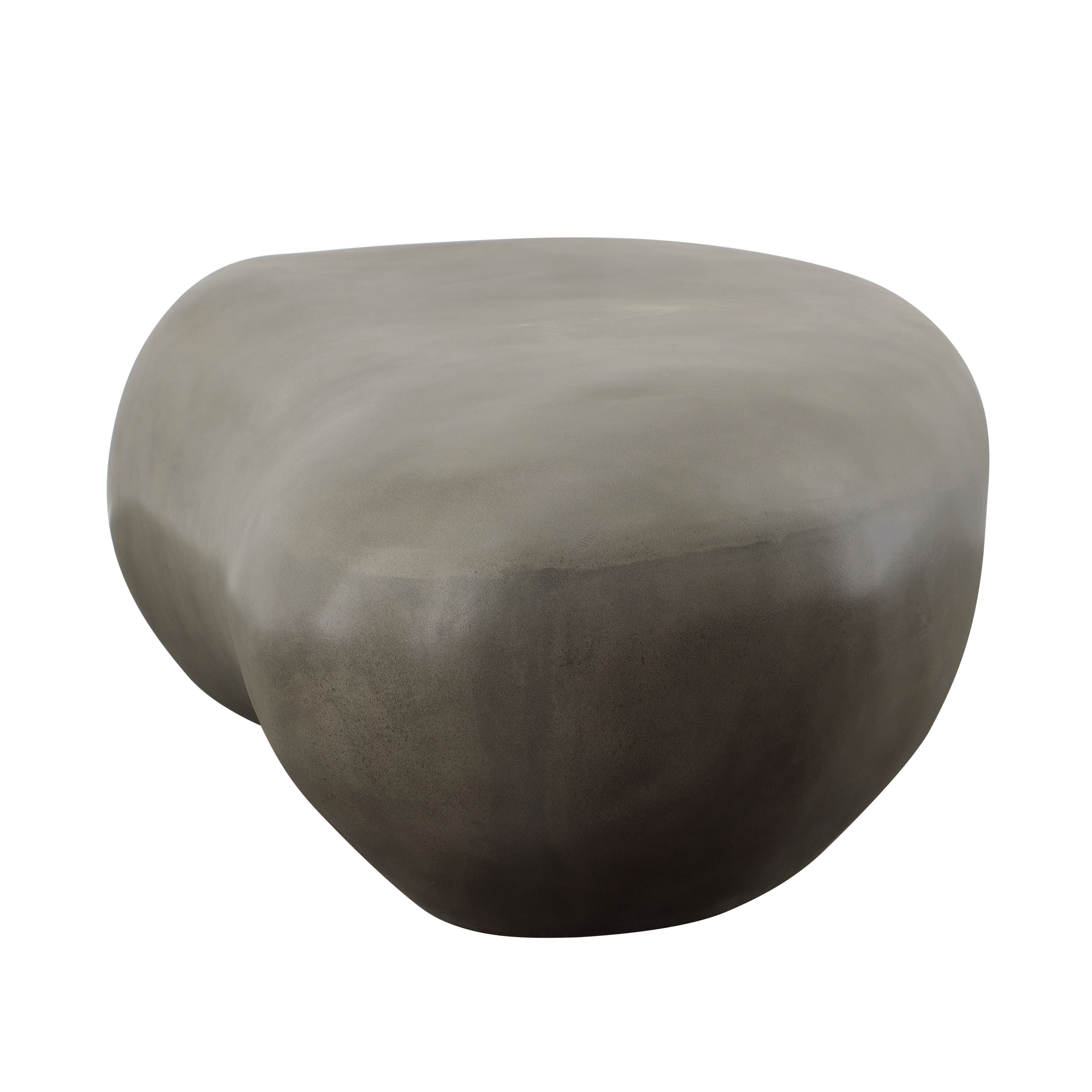 Sicilly Pebblestone Dark Grey, Coffee Table by Dovetail, 61.25" width x 17" height x 31.5" depth View 3
