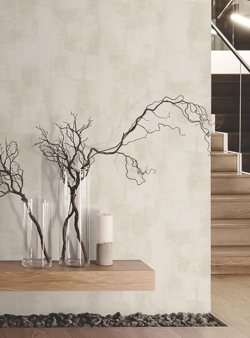 Italian Plaster Taupe Wallpaper