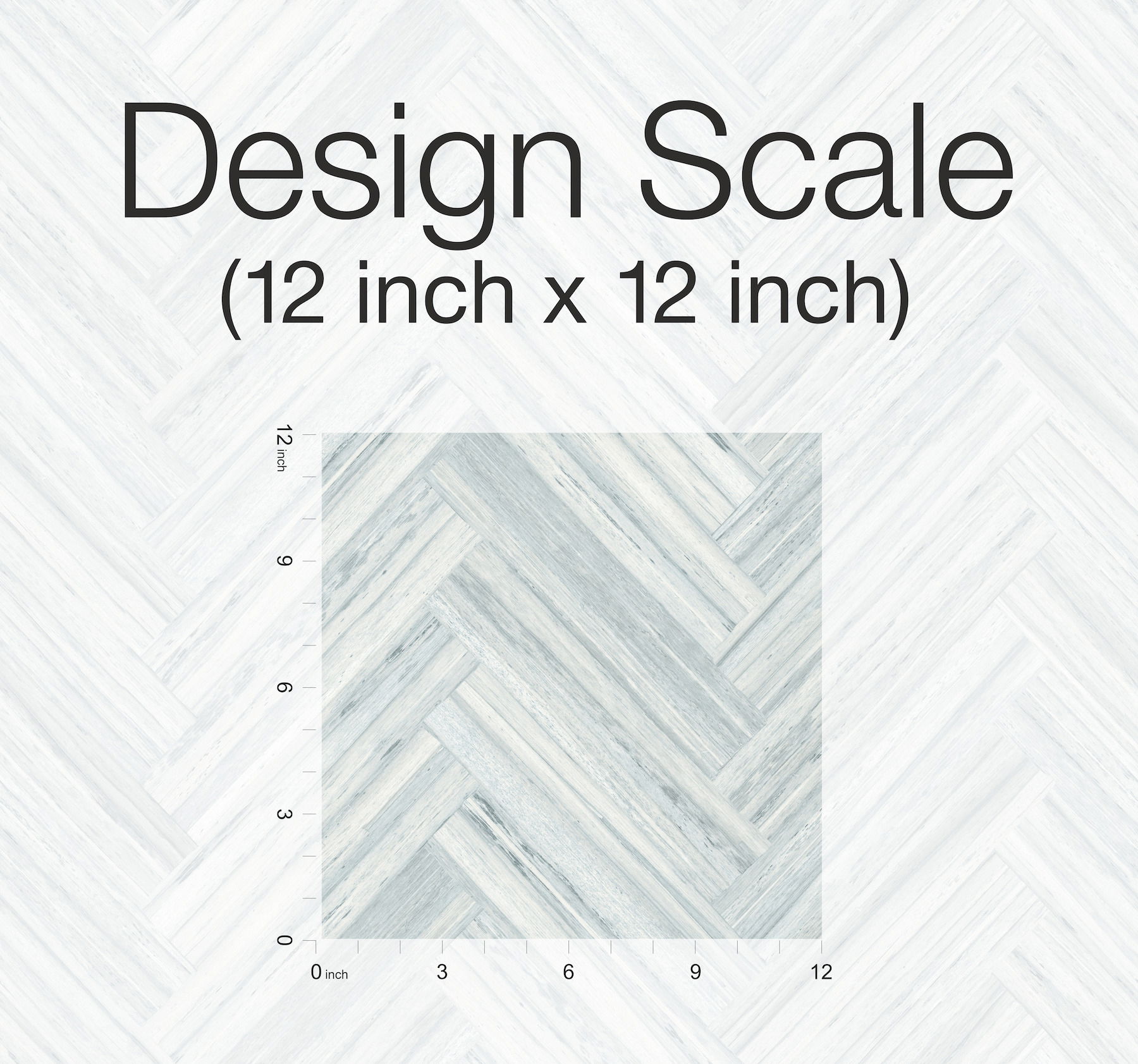 Hermosa Herringbone Blue Peel & Stick Wallpaper large image 