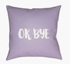 Ok Bye Accent Pillow, Decorative Pillow by Surya, 18" length x 18" width thumbnail