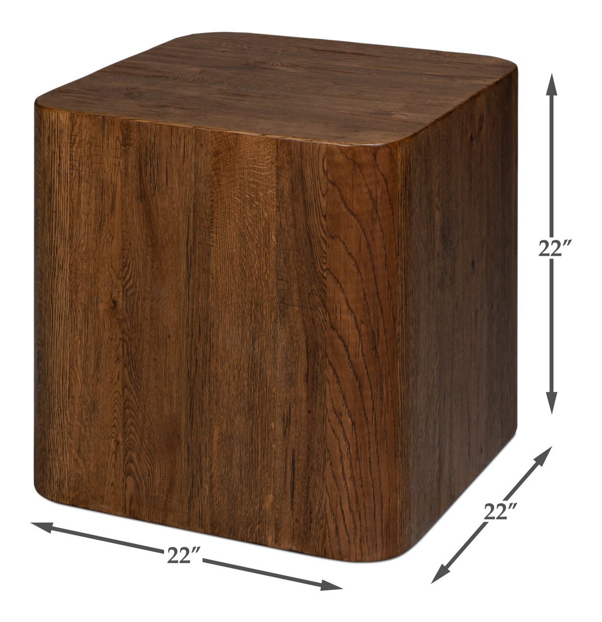 Stewart Side Table, by Sarreid, 1'10" length x 1'10" width x 1'10" height View 13