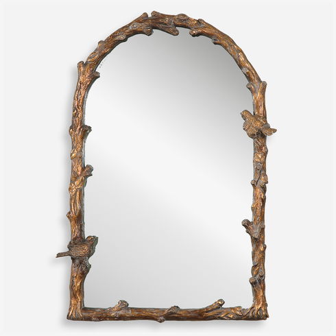 Paza Antique Gold Arch Mirror