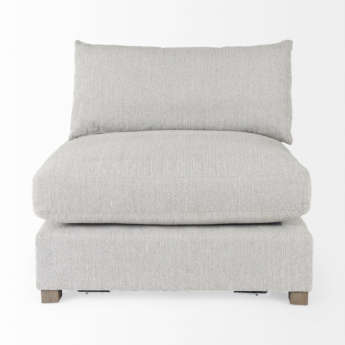 Valence 38.2L x 38.6W x 28.3H Light Gray Armless Sectional Piece, Sectional Sofa by Mercana View 5