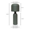 Echo Lamp Green, Table Lamp by Moe's Home, 6" width x 15.5" height x 6" depth thumbnail 9